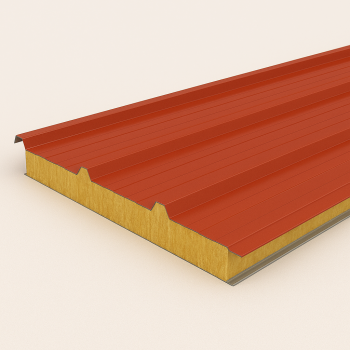 Кровельная сэндвич-панель с базальтовым утеплителем 120х1075(1000) мм в наличии в Кемерово