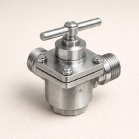 Кран пробковый 3-х ходовой ВР/ВР/ВР AISI 304 DN 1"